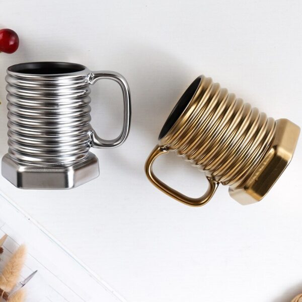 Screw Shape Ceramic Coffee Mug