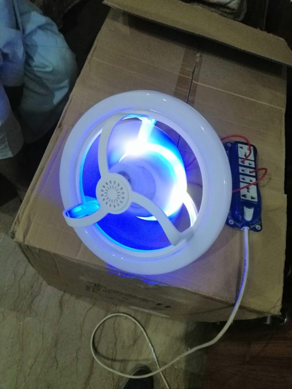 360° Rotating Socket Ceiling Fan With Light