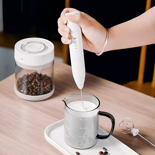 3 In 1 With Spring Electric Milk Frother Whisk Egg