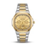 MATTURI Two-Tone Gold Dial Stainless Steel Style Watch